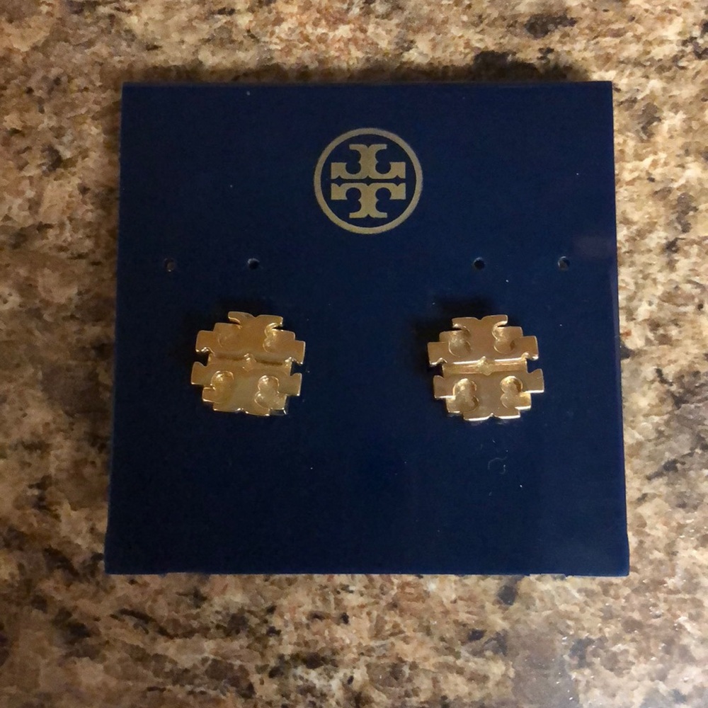 Tory Burch Large T Logo Stud Earrings